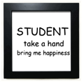thumbnail image 1 of student take a hand b me happiness black square frame picture wall tabletop, 1 of 3