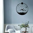 thumbnail image 4 of 12 Inch Diameter  Metal Wall Art Decor Simple Aesthetic Planets and Mountains Wall Sticker for Office/Home Improvement Iron Crafts Artwork, 4 of 6
