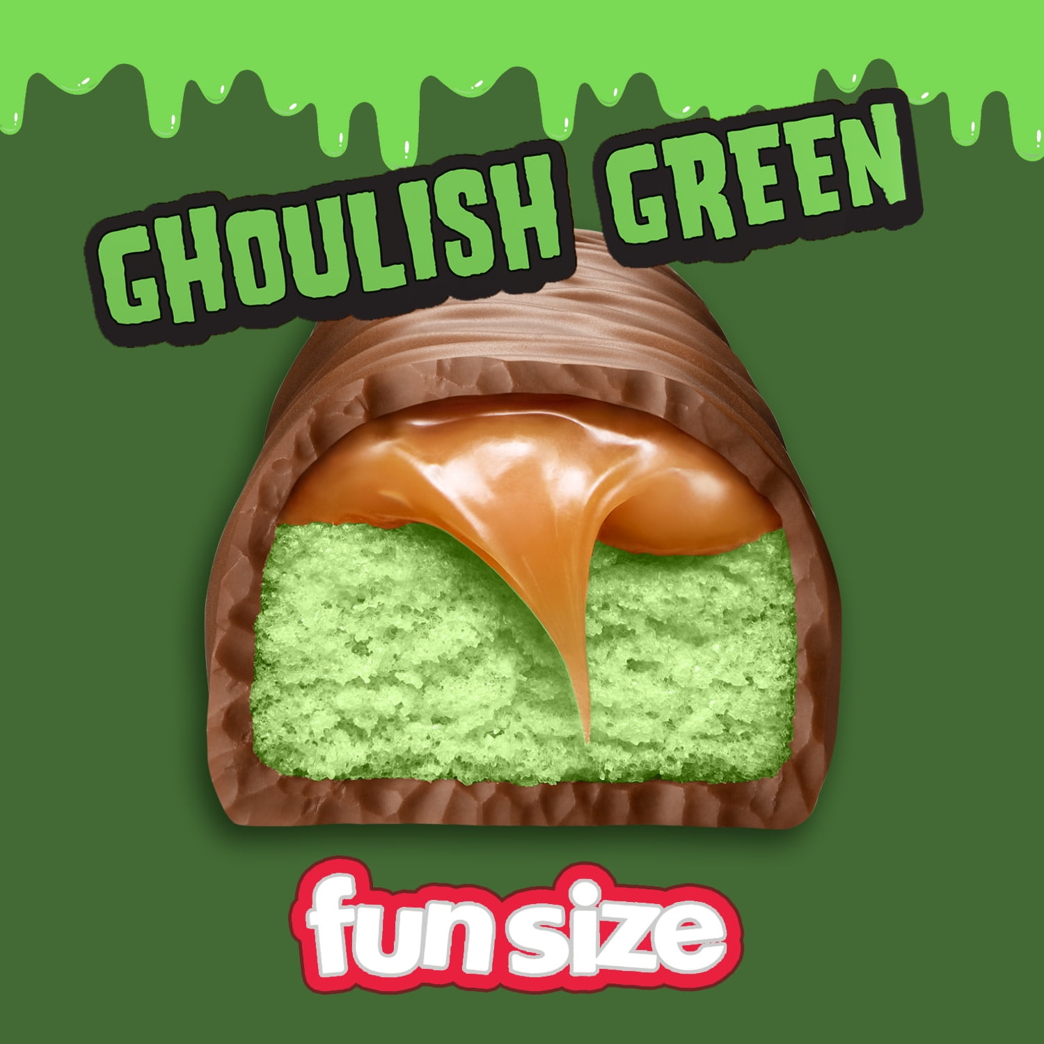Twix Ghoulish Green Fun Size Halloween Chocolate Bars - 9.8 oz Bag