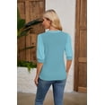 thumbnail image 2 of Blusa Ohhettm de verano para mujer, manga corta, cuello en V, 2 of 6