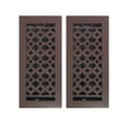 thumbnail image 3 of Prima Decorative Hardware Cast Aluminum Floor Register 4″ X 10″ VR-100 Pack of 2 - Brown, With holes and matching screws, 3 of 14