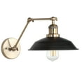 thumbnail image 2 of Safavieh Kingston Adjustable Classic Wall Sconce, Brass Gold/Black, 2 of 4