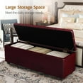 thumbnail image 4 of 38 Inches long Wine red Ottoman Bench with Storage, footstool Furniture End of Bed storage benches,Faux leather Ottomans with Storage and Seat for Foot rest in Bedroom, Living Room, Entryway, 4 of 15