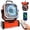 Orange - Basic, variant on SuperRGB Portable Camping Fan, 20000mAh Rechargeable Battery Operated Fan with LED Light & Remote, 4 Speeds, Timer & Hanging Hook for Tent, Outdoor, Travel, Emergency Orange