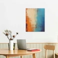 thumbnail image 2 of PIKWEEK Turquoise Orange Abstract&nbsp;Modern Canvas Wall Art Prints,Nordic Teal Blue Minimalist Paintings Prints,Artwork for Art Theme Decor Office Salon Porch Bathroom Bedroom Living Room Home, 2 of 4