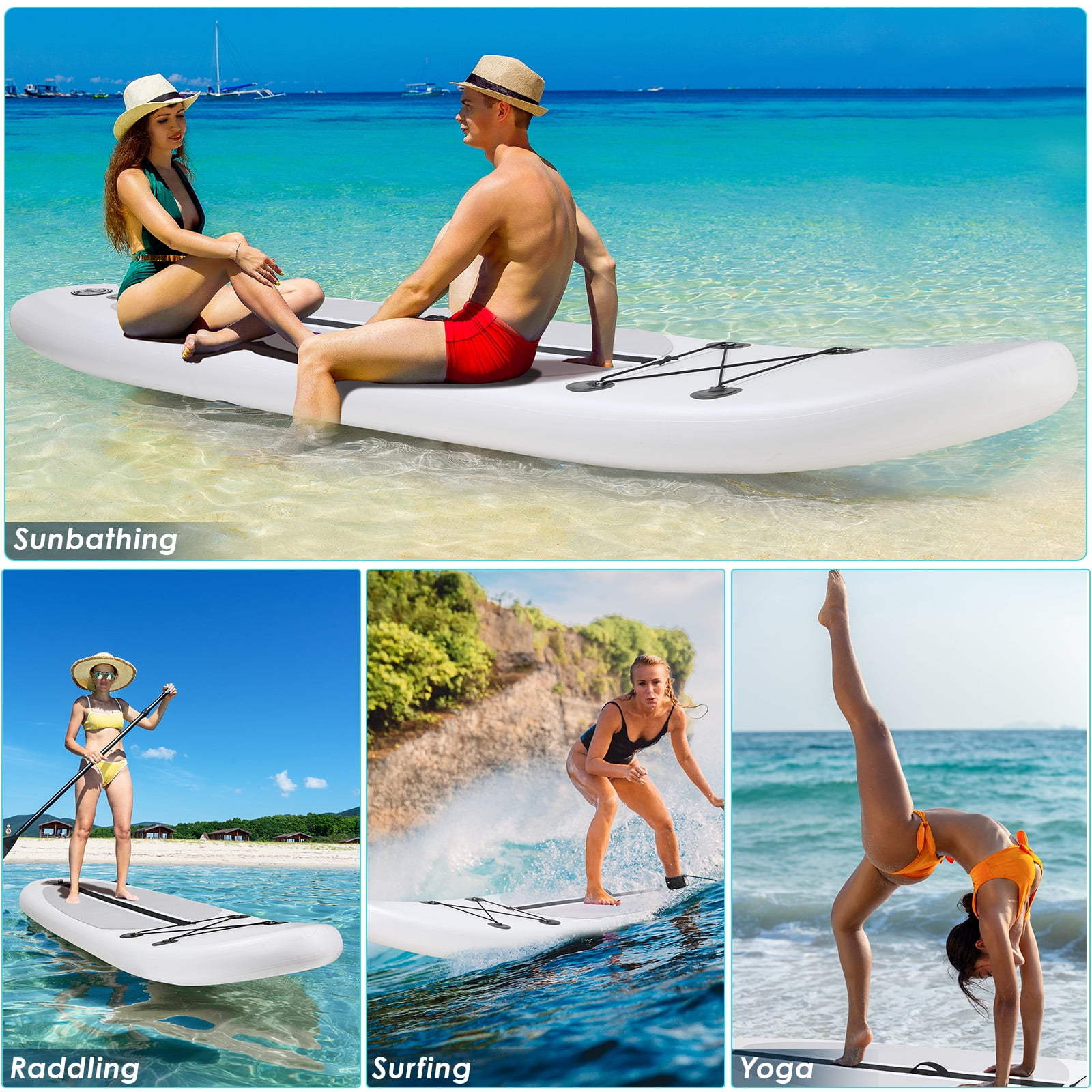 Arlopu 10FT Inflatable Stand Up Paddle Board, Paddleboard with Premium SUP Accessories for All Skill Levels, Non-Slip Deck