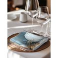 thumbnail image 6 of Blue Pumpkin Fall Cloth Napkins Set of 8 Reusable Dinner Napkins, Thanksgiving Autumn Botanical Leaves Cocktail Napkin Washable Table Napkins for Wedding/Holiday Party/Baby Shower 20"x20", 6 of 7