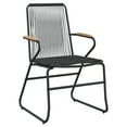 thumbnail image 4 of vidaXL 5 Piece Patio Dining Set Black PVC Rattan, 4 of 11