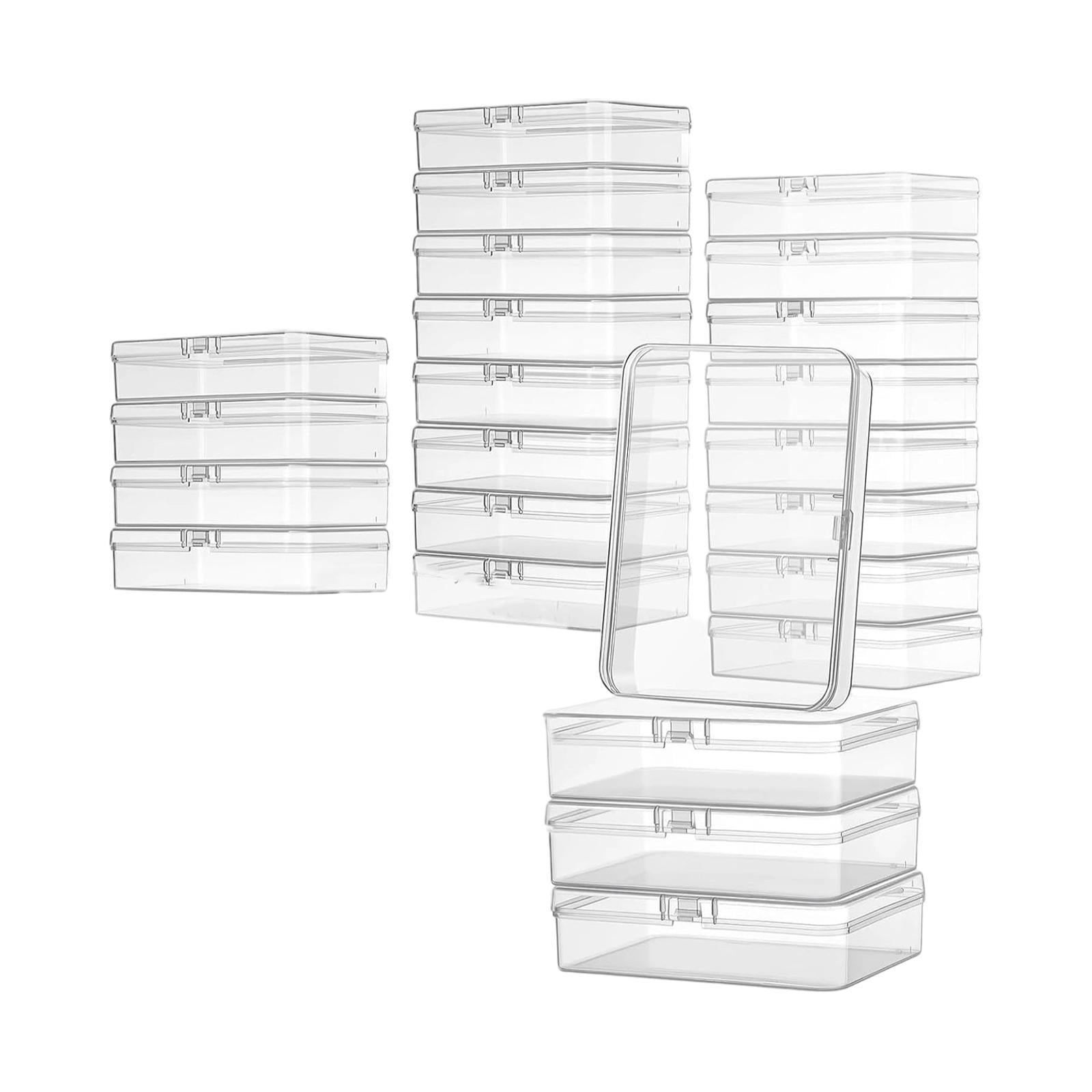 FVDPWYE 24x Bead Box Clear Craft Storage Container for Jewelry Small Items Ear Parts