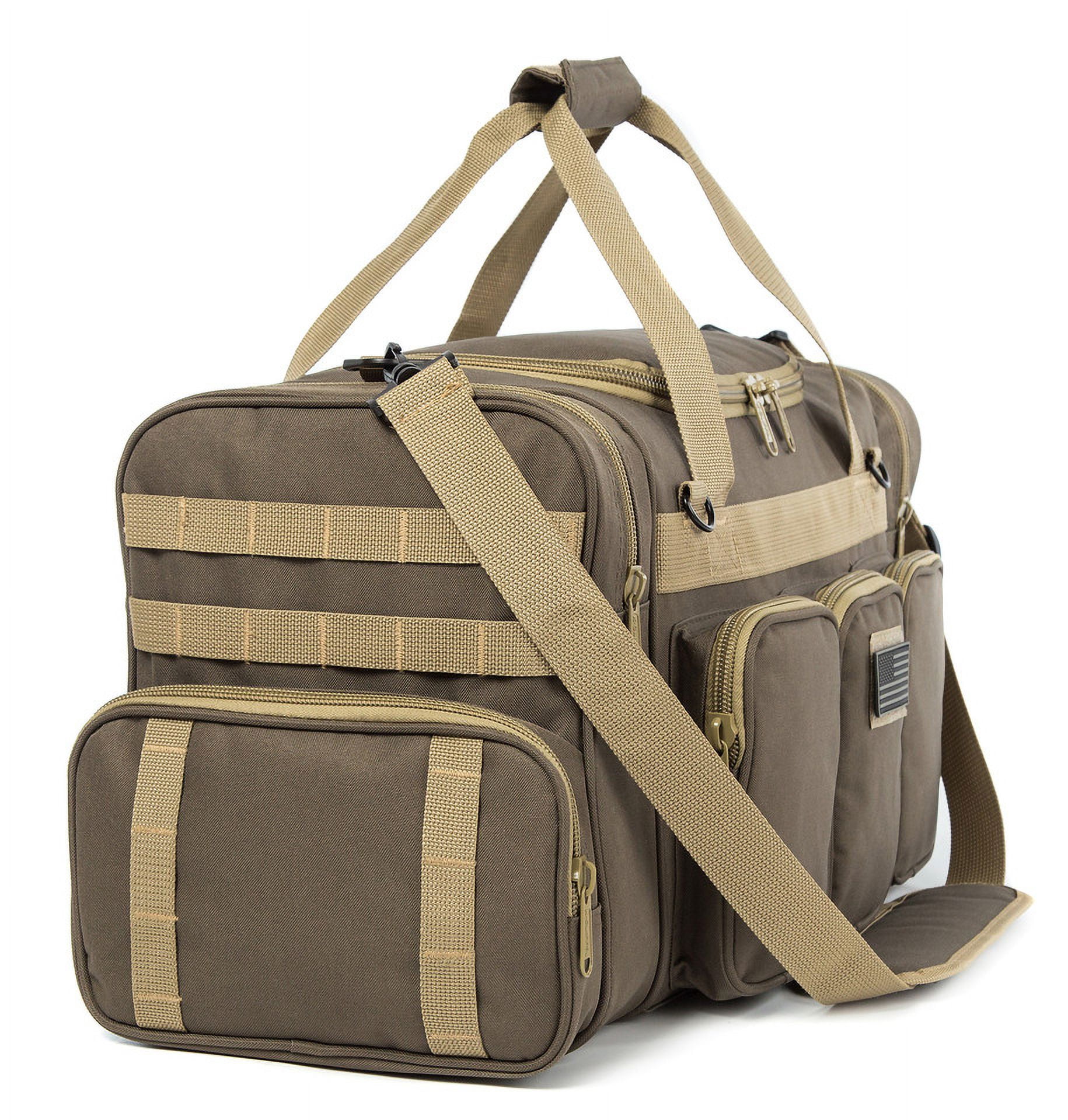 K-Cliffs Heavy Duty Duffel Sports Gear Gym Tote Outdoor Range Equpment Bag High Quality Travel Weekender Medium 27 inch Khaki