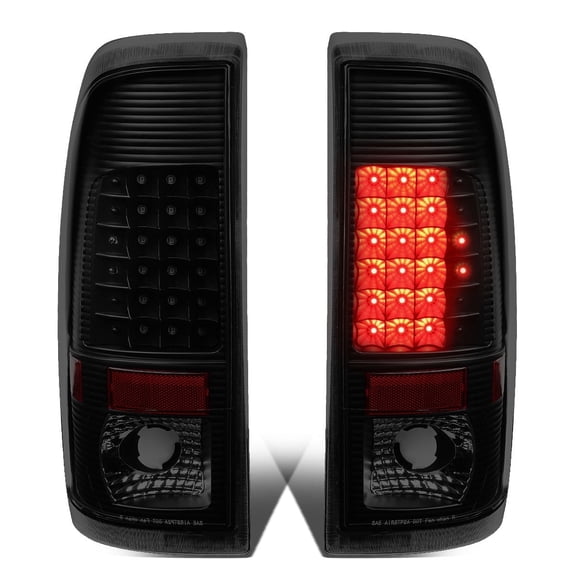 DNA Motoring For 08-16 Ford F250 F350 F450 Super Duty Full LED Tail Light Brake Lamps Pair Black/Smoked