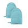 KitchenAid Asteroid Mini Oven Mitt Set, Mineral Water Aqua/White, 5.5"x8", Set of 2