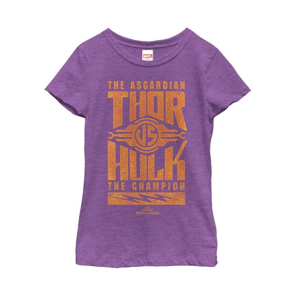 Girl's Marvel Thor: Ragnarok Champion Fight  Graphic Tee Purple Berry X Large