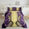 thumbnail image 3 of Feelyou Adult Abstract Ombre Bedding Comforter Set, Yellow Purple Gradient Stripes Twin Comforter Sets, Boho Modern Art Reversible Bedding Set, Microfiber Bedroom Decor, 2-Piece, 3 of 9