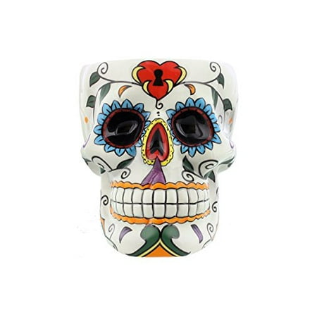 paint decorated day of the dead skull drinking mug home