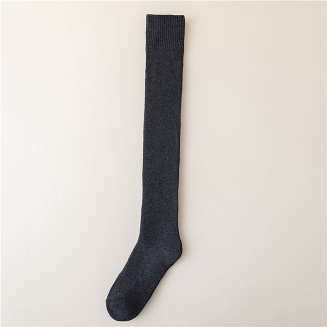 Chaussettes en Peluche pour Femmes, Hiver, Épaissies, Chaudes, Mi-Longues, au-Dessus du Genou