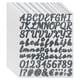 thumbnail image 1 of Paquete de 760 10 Hojas de Adhesivos de Letras Brillantes Autoadhesivos Color Negro, 1 of 6