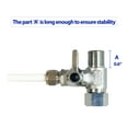 thumbnail image 4 of AQUAVI Angle Stop Valve Adaptor 1Pcs 3/8 Inch x 3/8 Inch x 1/4 Inch For Reverse Osmosis Water Filters,Coffee Brewer,Ice Maker,Refrigerator, 4 of 5