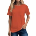 thumbnail image 5 of Women's 280g Crew Neck Pocket Casual Short Sleeve T-Shirt-6 Colors(S-2XL), 5 of 6