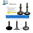 thumbnail image 3 of Pata Niveladora Antiderrapante para 200kg de 1/2 X 3 Inoxidable (4pzas) INAHER MKD-2, 3 of 3