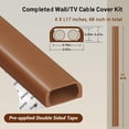 thumbnail image 3 of Cord Hider Wall for One Cord in Cord Covers for Wires on Wall Easy Install Cable Cover Wall Cable Raceway Hide Cords Cable Hider Cord Management Wall x Lin W.in H.in, 3 of 5