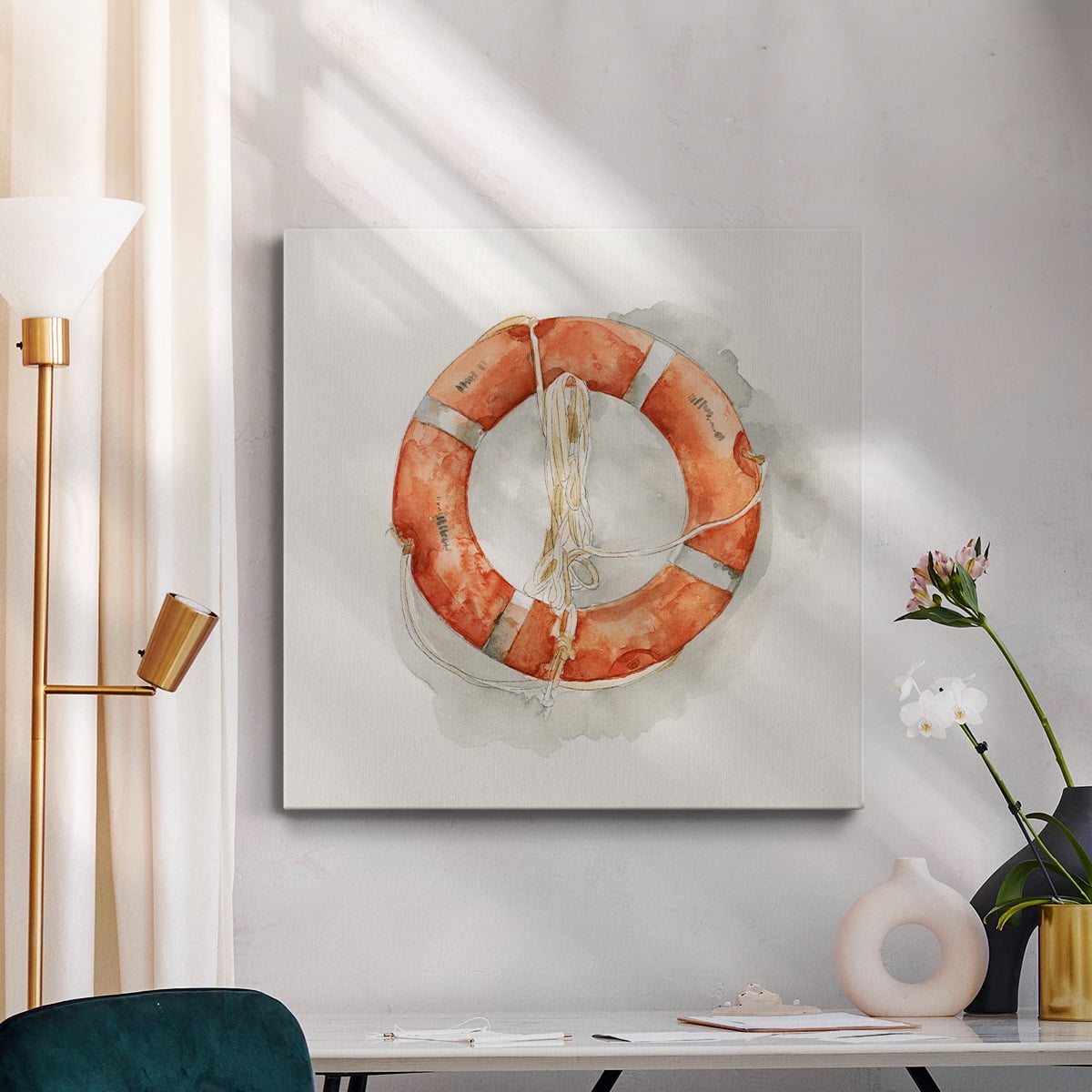 Wexford Home Nautical Safety II-Premium Gallery Wrapped Canvas, 24" x 24" - Ready to Hang