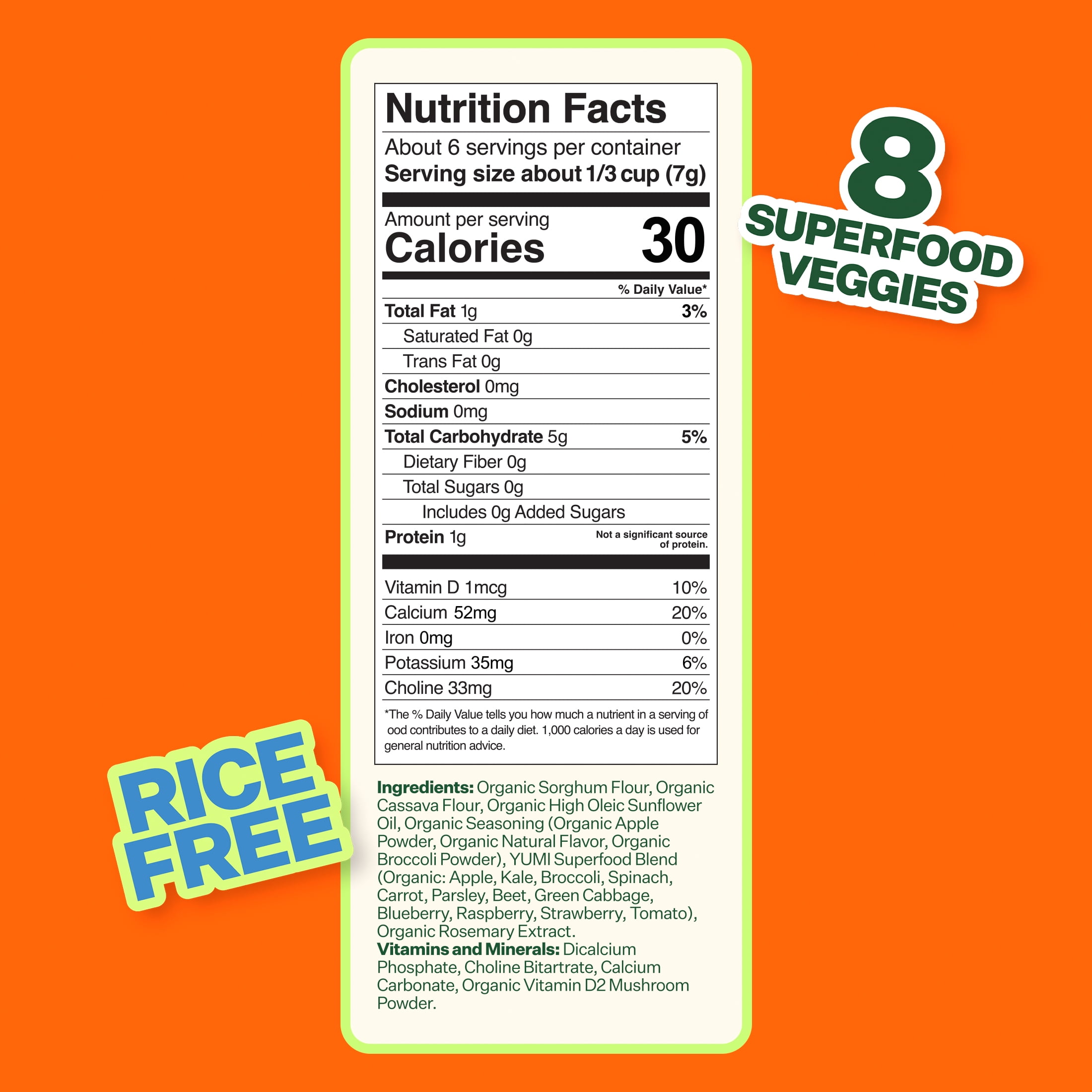 (6 pack) YUMI Organic Stage 3 Apple & Broccoli Puffs, 1.5 oz