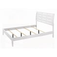 thumbnail image 3 of Queen Size Wooden Platform Bed Frame with Softly Curved Headboard and White Finish for Bedroom, 3 of 6