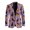 Black Cat Pumpkin Print, variant on Bird and Flower Patterns Single-Breasted Men's Blazer, Slim Fit Polyester Regular Fit Suits Set for Business Casual