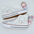 thumbnail image 5 of 2025 zapatos blancos de verano y otoño nuevo estilo jade canela perro zapatos de lona de caña alta para niñas y niñas corazón ins graffiti versión coreana tendencia versátil, 5 of 5
