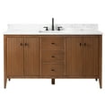 thumbnail image 6 of Vanity Art 60" Bathroom Vanity with Sink, Freestanding Storage Cabinet with Engineered Marble Top, Flip Down Tray, Drawer, and Shelve, 6 of 6
