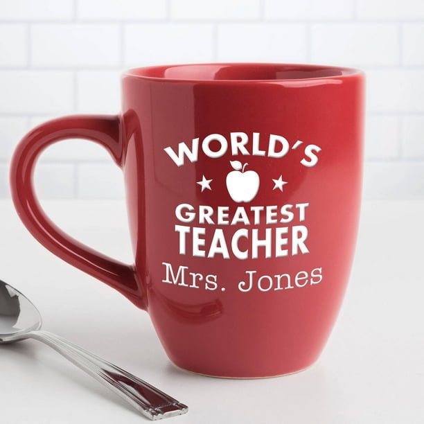 World's Greatest Teacher Personalized Coffee Bistro Mug