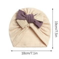 thumbnail image 3 of Odeerbi Baby Girls Elastics Hair Bows Headband Toddler Cute Bowknot Solid Color Hair Band Hair Accessories Hat Beige, 3 of 5