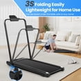 thumbnail image 6 of Walking Pad Treadmill with Incline,2.5HP Under Desk Treadmill with Remote Control & LED Touch Screen for Home Office Jogging Running Electric Machine,300lbs Weight Capacity Black & White, 6 of 7