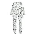 thumbnail image 4 of SCRAWLGOD Paws White Breathable Tennis Leggings with Skirt for Women Moisture-Wicking Yoga Golf Skirted Leggings High Waist Elastic Sports Skirt with Leggings, S, 4 of 7