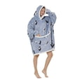 thumbnail image 4 of Shuttle tree Oversized Wearable Blanket Hoodie For Adult Kids Hooded Sherpa Sweatshirt With Front Pocket, 4 of 6