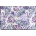 thumbnail image 4 of Dreamtimes Summer Palm Leaves Purple Area Rug 72x48in Exotic Tropical Watercolor Non-Slip Floor Carpet Comfort Floor Mats Decor for Indoor Living Dining Room and Bedroom Area, 4 of 7