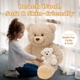 thumbnail image 3 of Tezituor 39.4" Giant Teddy Bear Stuffed Animal Large Soft Stuffed Bear with Baby Plush Toy, 3 of 9