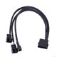 thumbnail image 1 of Cable adaptador de corriente para ventilador Staron Molex de 4 pines a 3 x 3/4 pines, 5 V/12 V, USB, con funda, 30 cm, 2024, 1 of 1