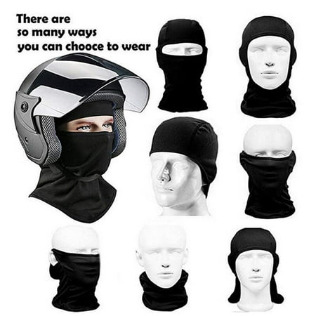 1/3PCS Full Face Mask Cover with Head Cover Motorcycle Headgear Balaclava Hat thumbnail