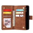 thumbnail image 2 of iPhone 11 Wallet Case, Dteck Soft Leather Zipper Wallet Case Magnetic Buckle Horizontal Flip Cover with 5 Card Slots/Photo Pocks For Apple iPhone 11 6.1 inch 2019, Brown, 2 of 8