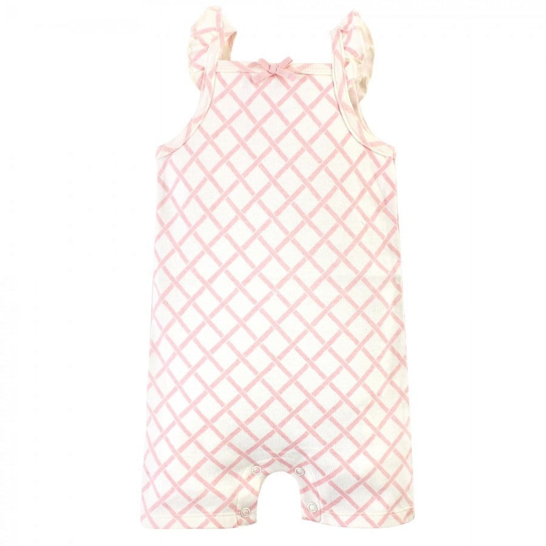 Touched by Nature Baby Girl Organic Cotton Rompers 3pk, Flutter Garden, 18-24 Months