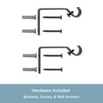 thumbnail image 6 of Kenney® Davenport 1/2" Petite Cafe Decorative Window Curtain Rod, 28-48", Matte Black, 6 of 7