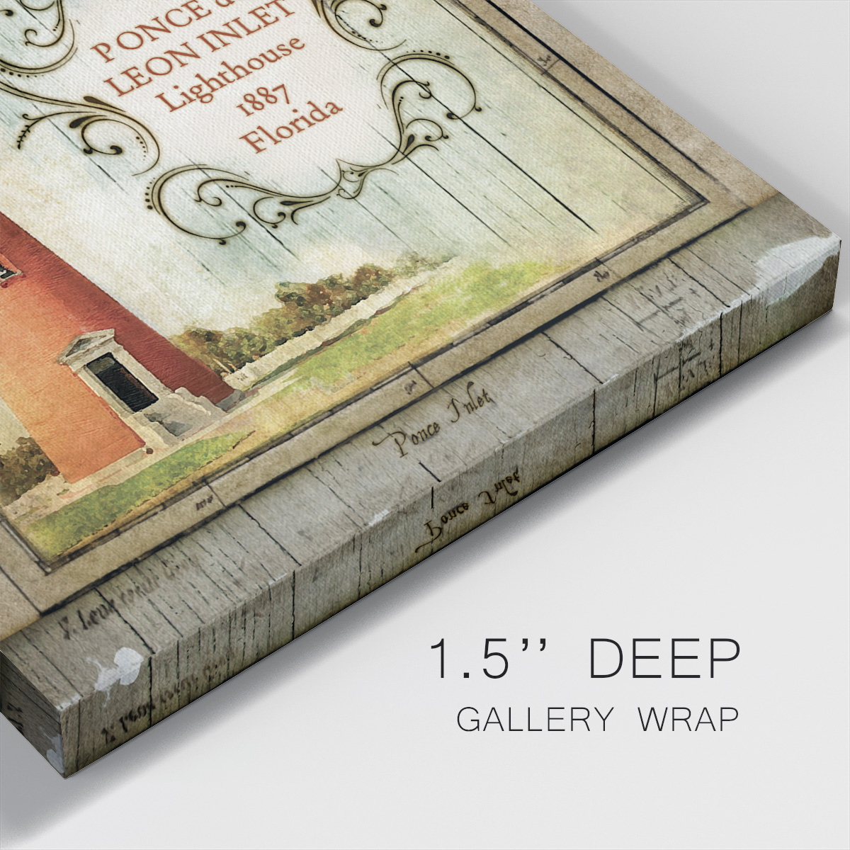 Wexford Home Florida Lighthouse VIII-Premium Gallery Wrapped Canvas, 40" x 40" - Ready to Hang
