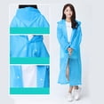 thumbnail image 2 of hanxiulin raincoat waterproof rain coat poncho long rain jackets lightweight with drawstring hood for men women , blue 2 pack, 2 of 4