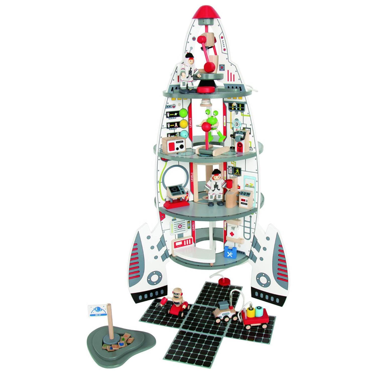 hape wooden spaceship