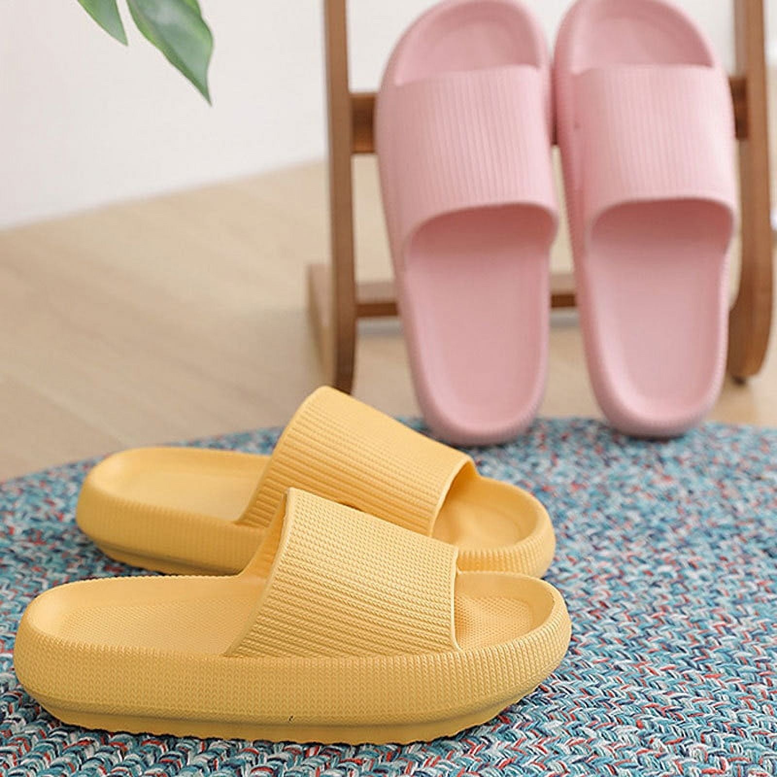 Women Home Slippers Summer Beach Soft Sole Slides Fashion Sandals Men Light  Bathroom Flip Flops Indoor Non-Slip Shoes (Color : F, Size : 36-37(Suggest