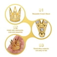 thumbnail image 3 of Uxcell 2Pcs Mini Crown Cake Toppers, Alloy Queen Princess Little Gold Crown Heart Shaped, Mini Double Layer, 3 of 6