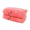 thumbnail image 3 of JeashCHAT Adult Household Soft Towel Absorbent Quick Dry Hand Towel for Bathroom Decorative Towels Cute Pattern - 2 Pack - 9.8x19.7 Inch - Pink, 3 of 5