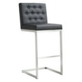 thumbnail image 2 of TOV Furniture Helsinki Black Vegan Leather Barstool - Set of 2, 2 of 11